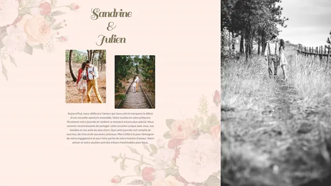 Aperçu du template Mariage