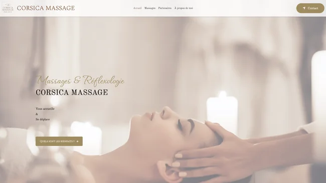 Aperçu du template Massage