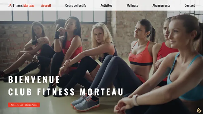 Aperçu du template Salle de sport